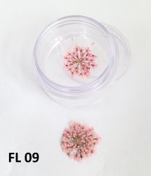 Flor Seca para Decoração de Unhas -  1 Par - FL09 - Rosa