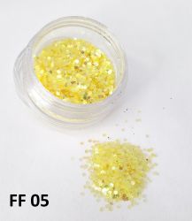 Glitter Flocado Pequeno Para Encapsular Unhas - 3g - FF05 - Amarelo