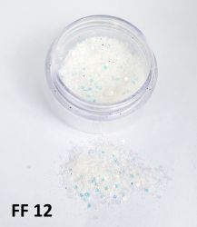 Glitter Flocado Pequeno Para Encapsular Unhas - 3g - FF12 - Branco 