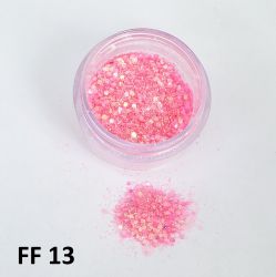 Glitter Flocado Pequeno Para Encapsular Unhas - 3g - FF13 - Rosa