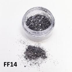 Glitter Flocado Pequeno Para Encapsular Unhas - 3g - FF14 - Cinza 