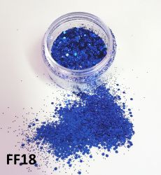 Glitter Flocado Pequeno Para Encapsular Unhas - 3g - FF18 - Azul Royal 