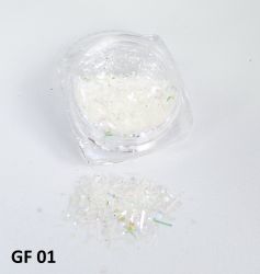 Glitter Flocado Pequeno Para Encapsular Unhas - 3g - Efeito Sereia - GF01 - Banco e Verde