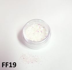 Glitter Flocado Pequeno Para Encapsular Unhas - 3g - FF19 - Branco Furta Cor