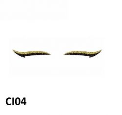 Kit com 2 Pares - Delineadores Adesivos para Maquiagem - Dourado Brilho -  CI04
