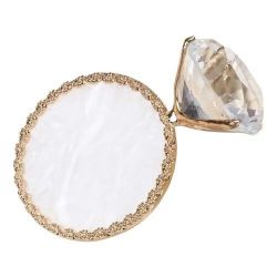 Anel Diamante Decorativo Para Foto De Unhas - Dourado