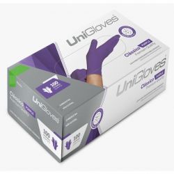 UNIGLOVES - Luvas Látex Purple   Com Pó - Tamanho EP - Clássico Premium Quality -  100 Un
