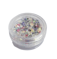 Glitter Flocado Pequeno Para Encapsular Unhas - 3g - FB15 - Mix