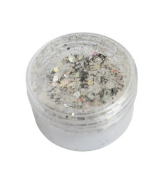 Glitter Flocado Pequeno Para Encapsular Unhas - 3g - FB14 - Prata