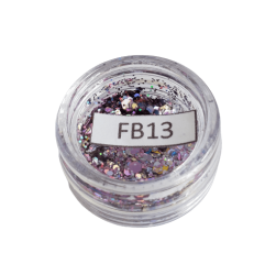 Glitter Flocado Médio Para Encapsular Unhas - 3g - FB13 - Lilas Holográfico