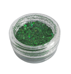 Glitter Flocado Pequeno Para Encapsular Unhas - 3g - FB28 - Verde Bandeira
