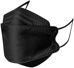 KN95 - Máscara de Proteção - modelo 3D  - 1 unidade  - Preta